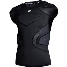 Eicolorte Men's Padded Protective Football Shirt for Chest and Ribs