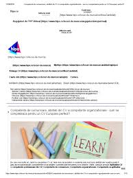 Aptitudini si competente lingvistice (in limba materna). Competente De Comunicare Abilitati Din Cv Si Competente Organizationale Cum Se Completeaza Pentru Un Cv Europass Perfect