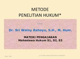 Pdf Metode Penelitian Hukum Sri Walny Rahayu Academia Edu