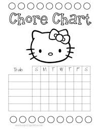 Hello Kitty Chore Chart Chore Chart Kids Charts For Kids
