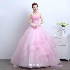 Hochzeitskleider brautmode | brautkleider brautjungferkleider brautmutterkleid ballkleider mädchenkleider accessoires kleider für besondere anlässe rabatt kleider, günstige abendkleider. Schone 2017 Rosa Brautkleider Spitze Applikationen Ruckenfreies Korsett Riemchen A Linie Hochzeit Ballkleider