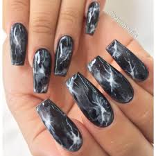 Acrylic Black And White Marble Nails Chaun P On Instagram A Closer Black Smoke Marble Nails Nail Designs Pretty Nails