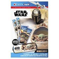 Crest Oral B Kids Star Wars The Mandalorian Gift Set With 2 Manual Toothbrushes And 2 4 2 Oz Stand Up Tube Toothpaste Walmart Com Oral B Star Wars Kids Manual Toothbrush