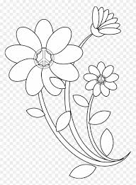 Drawing item • tracing paper •. Flower Line Drawing Drawing Flowers For Embroidery Clipart 1965972 Pikpng