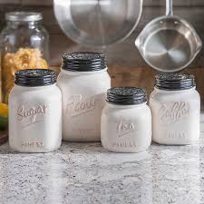 Cohagen 4 kitchen canister set. Ivory And Black Kitchen Canisters Set Of 4 Kirklands