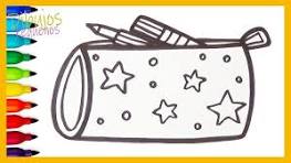 Cómo dibujar un Estuche Escolar - Dibujar y colorear para niños | Dibujos  Pequeños