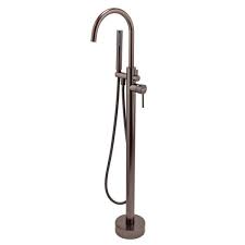 The jacuzzi karina freestanding tub filler adds an affordable, luxurious look to your freestanding bathtub. Akdy 2 Handle 45 47 In Freestanding Floor Mount Tub Faucet Bathtub Filler With Hand Shower In Brushed Bronze Tf0049 The Home Depot In 2021 Bathtub Filler Tub Faucet Hand Shower