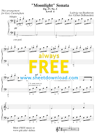 Free Piano Sheet Music To Download And Print High Quality Pdfs Sheetdownload