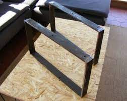 pieds de table basse en fer plat hauteur 30 ou 35 cms raw steel table table iron coffee table