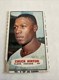1965 Bazooka Card #3 Chuck Hinton RARE Baseball Card Wash Senators Low  Grade
