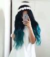 Ombre Teal Hair Tips