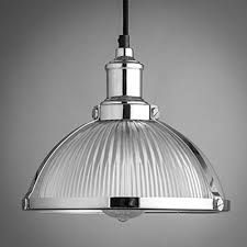 Industrial Bowl Shade Pendant Light Ribbed Glass 1 Head Suspension In Chrome For Corridor Takeluckhome Com