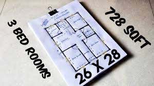 28x55 house plan 28x55 house plans 28x55 house plans,66 by 42 home plans for your dream house. 26 X 28 Sqft House Plan Ii 26 X 28 Ghar Ka Naksha Ii 3 Bed Room House Plan Youtube