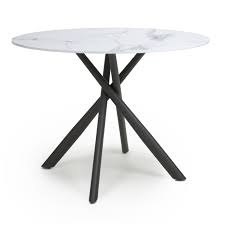 Maybe you would like to learn more about one of these? Madison Modern Round Marble Industrial Dining Table