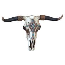 Small ceramic cow skull s.w. Hanging Gem Cow Skull Buy Online In Andorra At Andorra Desertcart Com Productid 33963622