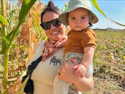 Pumpkin patch beside the cornfields in Longmont, Colorado with my grandsons  daughter Grace #grandparenting #pumpkins #longmontcolorado #autumn