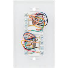 Architectural electrical wiring layouts show the approximate places as well as affiliations of receptacles, lighting. Zenith Flush Mount Dual Ethernet Wall Jack White Vw6e6ew The Home Depot