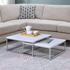 Couchtisch Izmir Im 2er Set In Weiss Mobilia24 Couchtisch Couch Tisch