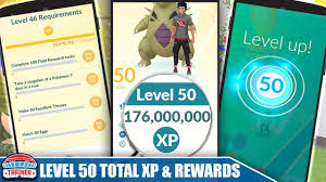 We are closing in to level 50 after maxing out 3 pokemon to level 50 in order to complete a specific task. Leak 176 000 000 Xp For Level 50 Level 41 50 Rewards Xl Candy Pokemon Go Leaks Youtube
