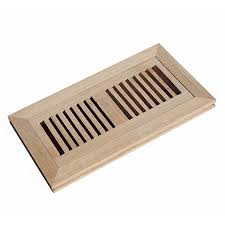White oak wood flush mount floor register vent cover, 4x10 inch (duct opening), 3/4 inch thickness, with damper, unfinished. White Oak Flush Mount Floor Register Unfinished Floor Register Red Oak Hardwood White Oak Wood