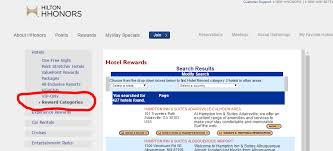 How To Search For Hilton Hotels By Reward Category
