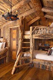 The ease of construction and use of often highly available logs made them a popular. Furniture Photo Collection For Rustic Cabin Decorating Ideas Cream Wood Feat White Bedding Color In Bedroom Small Cabi Cabin Bunk Beds Log Homes Rustic House