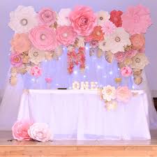Paper Flowers Set 1 Giant 3 Medium 2 Small Flowers Perfect Etsy Girl Baby Shower Decorations 80th Birthday Party Decorations Butterfly Baby Shower Theme