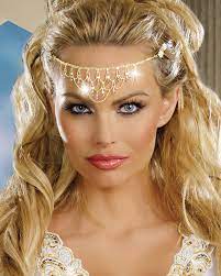 Check spelling or type a new query. Crystal And Gold Chain Headpiece