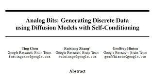Aran Komatsuzaki on X: Analog Bits: Generating Discrete Data using Diffusion  Models with Self-Conditioning Pesents Bit Diffusion: a simple and generic  approach for generating discrete data with continuous diffusion models.  t.couu3r5PXGSy ...