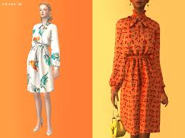 New hair mesh objects objects / furniture pets outdoor patterns pets pets accessories pets clothing plants plumbing poses residential lots rooms shoes. Emily Cc Finds Chloem Sims4 Chloem Floral Dress Created For