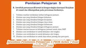 Check spelling or type a new query. Jawaban Penilaian Pelajaran 5 Pjok Kelas 7 Esai Halaman 208 Youtube