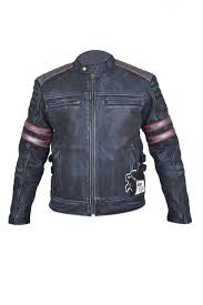 cafe racer retro 1 schwarz motorrad distressed echt leder jacke lederjacke rennjacke vintage motorradjack leather outerwear leather jacket black leather jacket