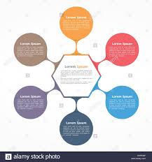 Circle Diagram With Six Elements With Icons And Text Flow