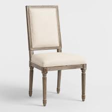 Natural Linen Square Back Paige Dining Chairs Set Of 2 Dining Room Chairs Upholstered Dining Chairs World Market Dining Chairs