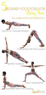5 Beginner Yoga Poses For Strong Arms And A Free Poster Social Hermit Easy Yoga Workouts Yoga Poses For Beginners Yoga For Beginners