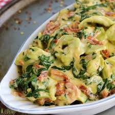 Spinach Tortellini With Light Homemade Alfredo Sauce Homemade Alfredo Spinach Tortellini Tortellini