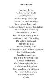 Sun And Moon Eh Poems Rhyming Poems Poems Deep
