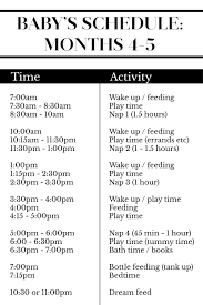 Dash Of Darling Luna S 4 5 Month Old Sample Baby Schedule Baby Schedule Baby Schedule 4 Months Sleep Training Baby