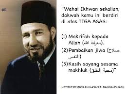 His family was well educated and followed a very strict islamic lifestyle. Institut Pemikiran Hasan Al Banna Telah Berkata Imam Syahid Hasan Al Banna Wahai Ikhwan Sekalian Dakwah Kamu Ini Berdiri Di Atas Tiga Asas 1 Makrifah Kepada Allah Ù…Ø¹Ø±ÙØ© Ø§Ù„Ù„Ù‡ 2 Pembaikan Jiwa ØµÙ„Ø§Ø­