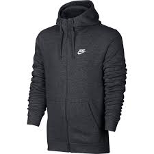 Nike Men S Sportswear Club Fleece Full Zip Hoodie Size Medium Charcoal Heather Hoodies Hoodies Men Mens Sportswear