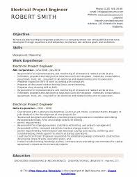 Electrical Project Engineer Resume Samples Qwikresume