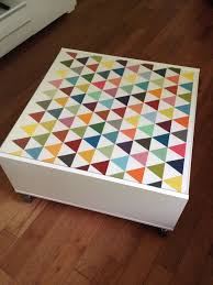 Paint Chip Triangles To Customize My Boksel Ikea Coffee Table Ikea Coffee Table Indoor Decor Art Table