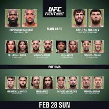 Mma betting preview for ufc fight night: Ufc Fight Night Rozenstruik Vs Gane Prelims Results Firstsportz