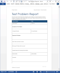 Software Problem Report Template 2 Templates Example Templates Example Report Template Templates Professional Templates