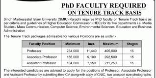Ph D Faculty Required Sindh Madressatul Islam University New Jobs Portal Faculties Business Administration Job Portal