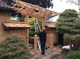 Japanese Gate Cardiff Construction Japanese Gate Japanese Garden Japanese Pagoda