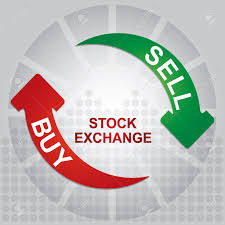 stock exchange charts with abstract background and diagram