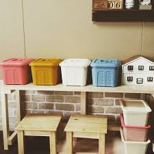 色味が可愛い 取手と蓋付きダイソーの新作収納ボックス 収納 アイデア 収納ボックス 収納