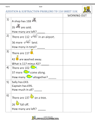 Grade 1 math word problems. Addition Subtraction Word Problems 2nd Grade
