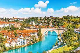 River in switzerland and tributary of the rhine. Aare River